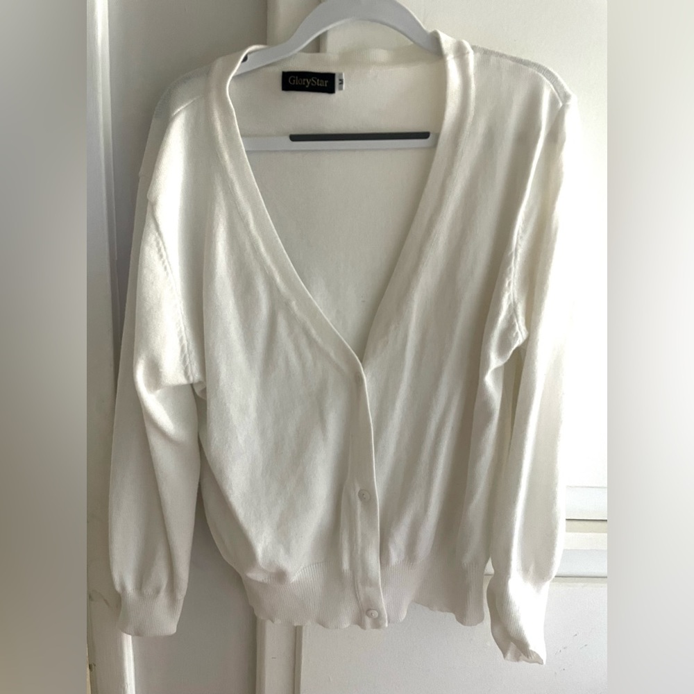 Women’s white cardigan